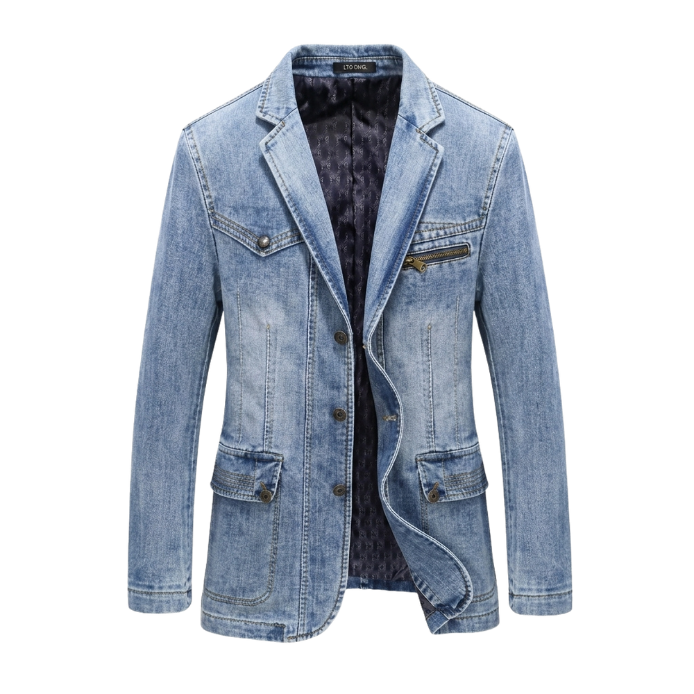 Men's Denim Blazer Jacket