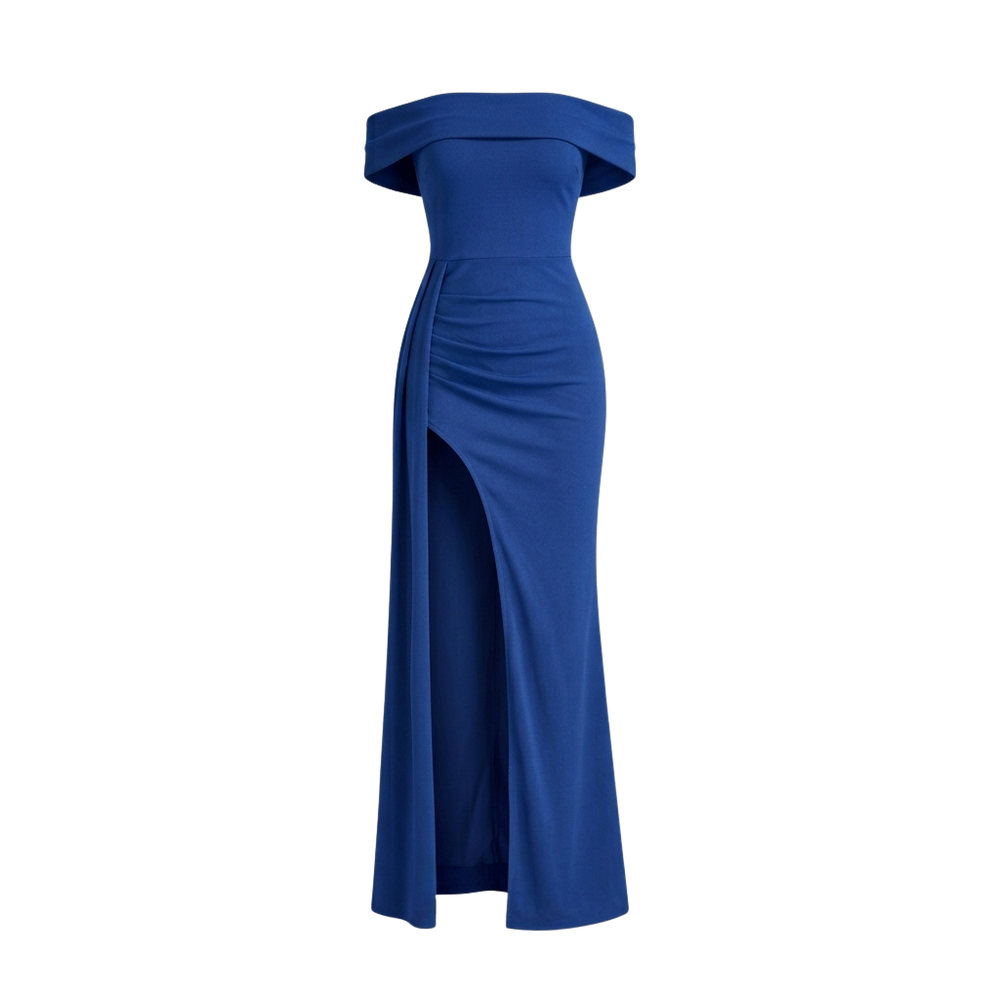 Women's Off-Shoulder Slit Evening Gown