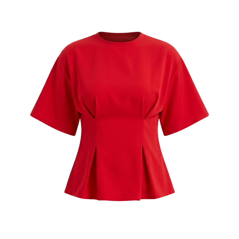 Women's Round Neck Solid Color Tee