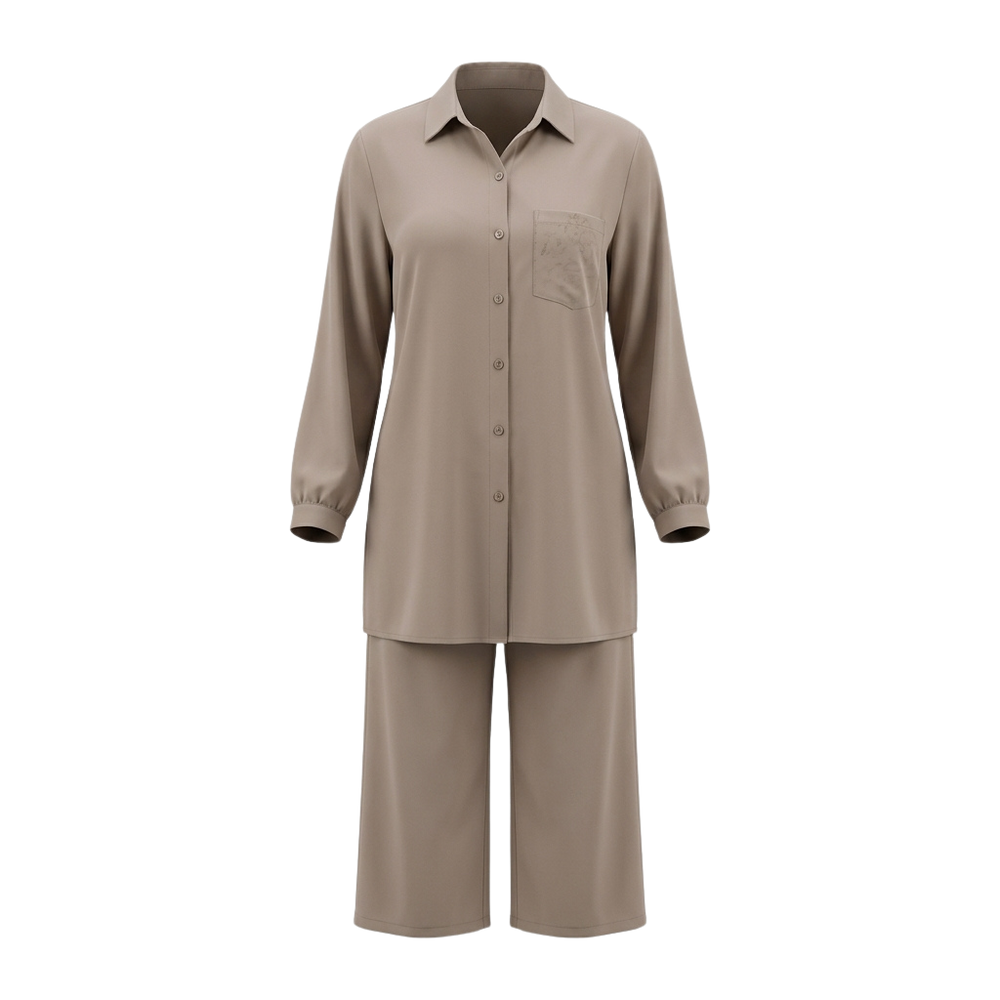 Women's 2-Piece Muslim Blouse & Pant Set