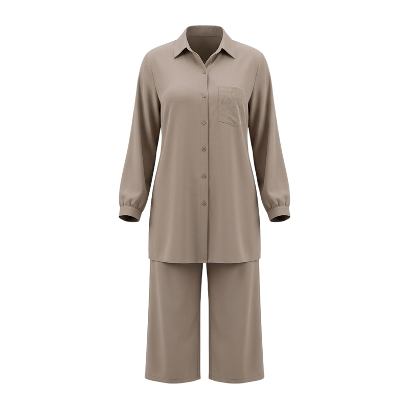 Women's 2-Piece Muslim Blouse & Pant Set