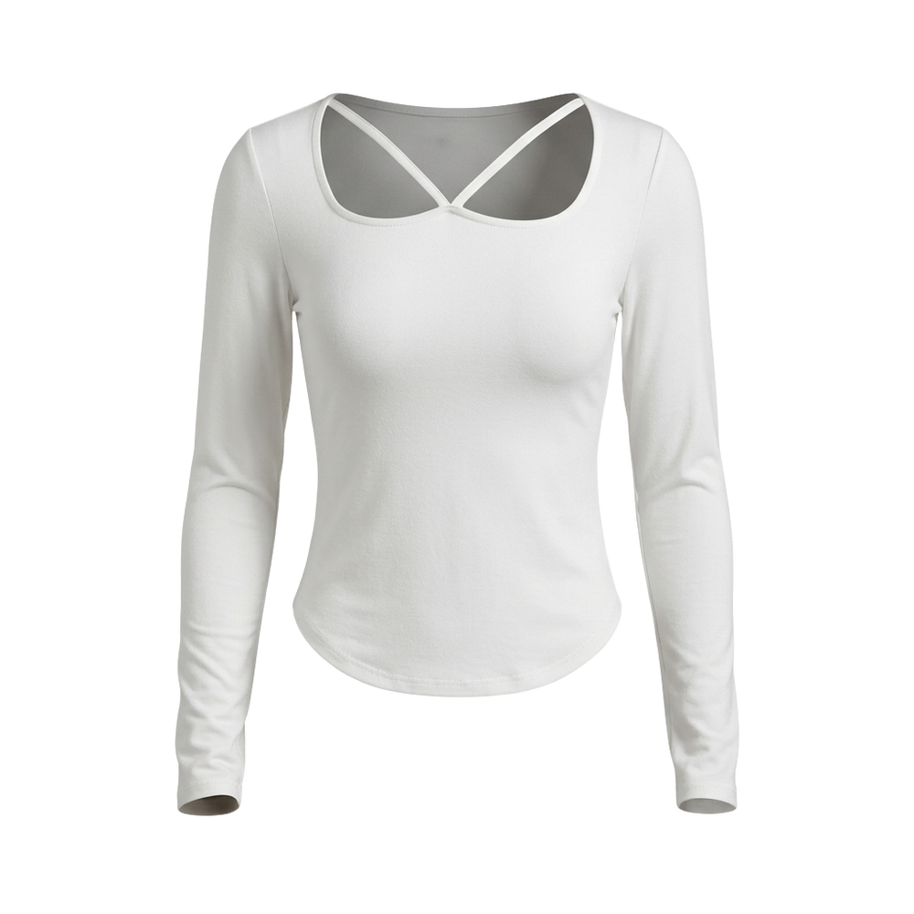 Women's Slim Fit Long Sleeve Bottoming Top