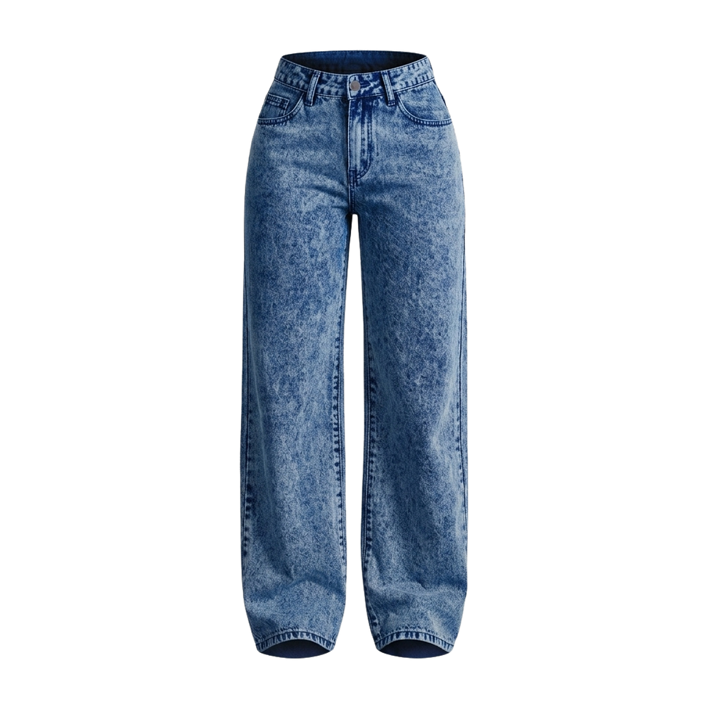 Unisex Vintage Embroidered Denim Jeans
