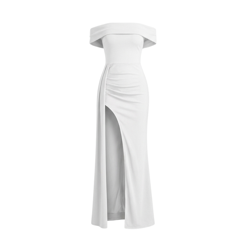 Women's Off-Shoulder Slit Evening Gown