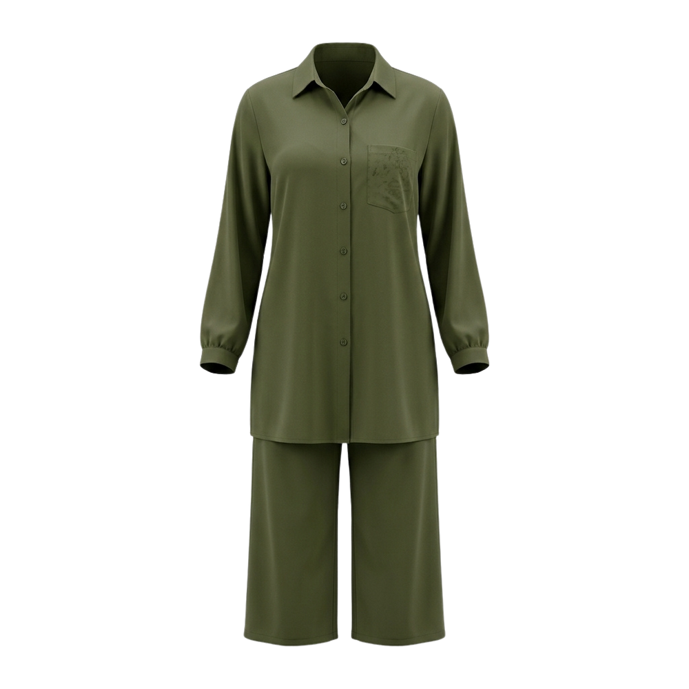 Women's 2-Piece Muslim Blouse & Pant Set