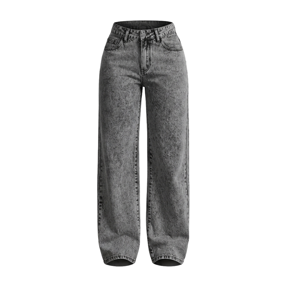 Unisex Vintage Embroidered Denim Jeans