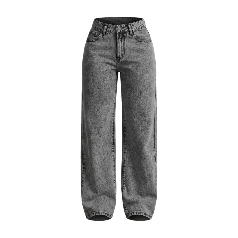 Unisex Vintage Embroidered Denim Jeans