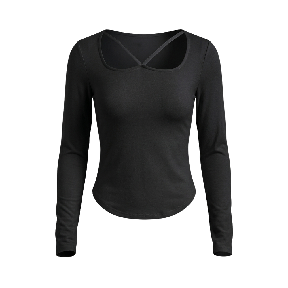 Women's Slim Fit Long Sleeve Bottoming Top
