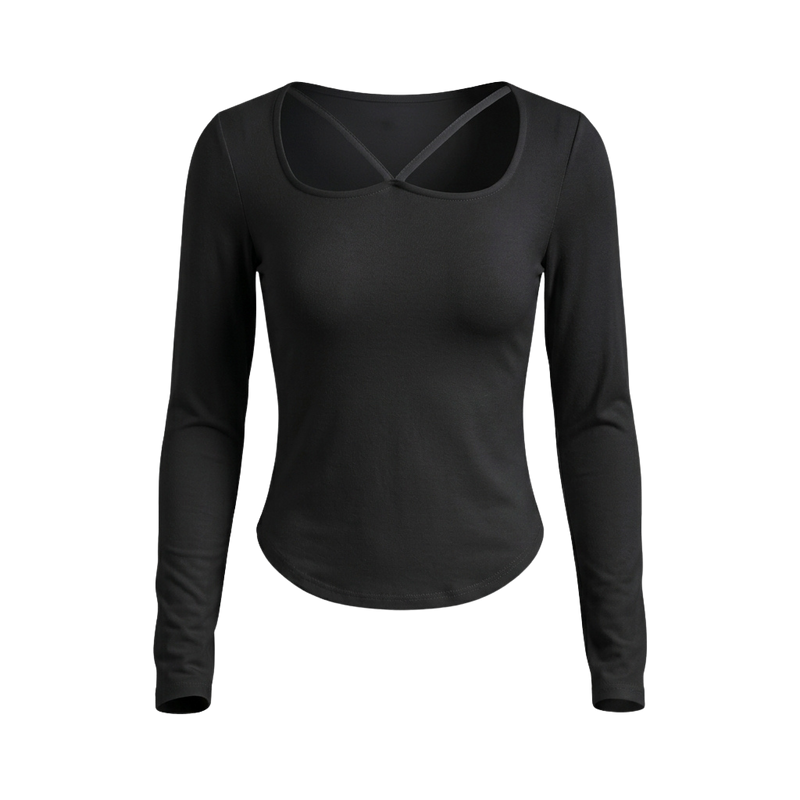 Women's Slim Fit Long Sleeve Bottoming Top