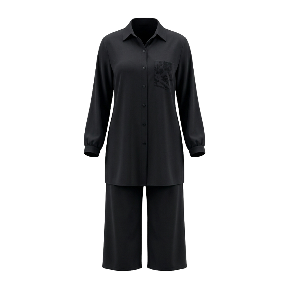 Women's 2-Piece Muslim Blouse & Pant Set