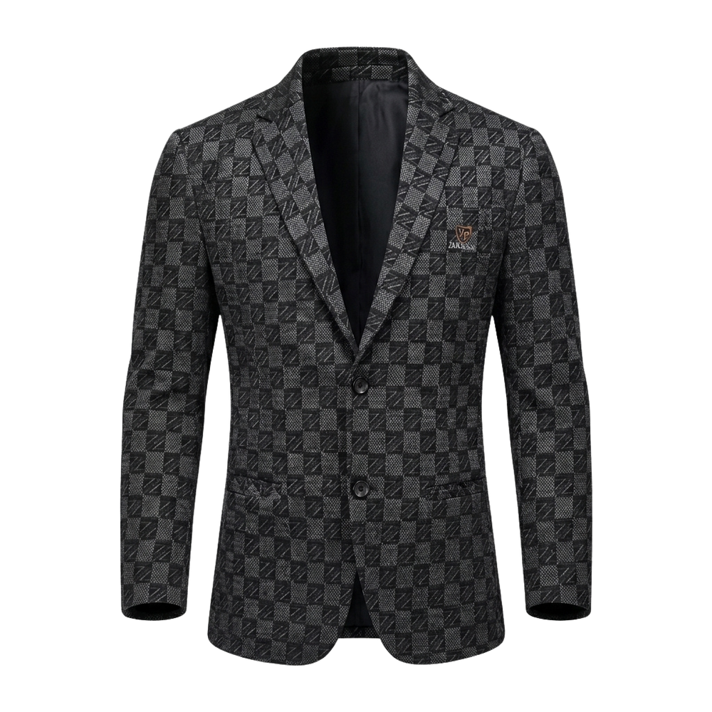 Men's Checkered Business Blazer