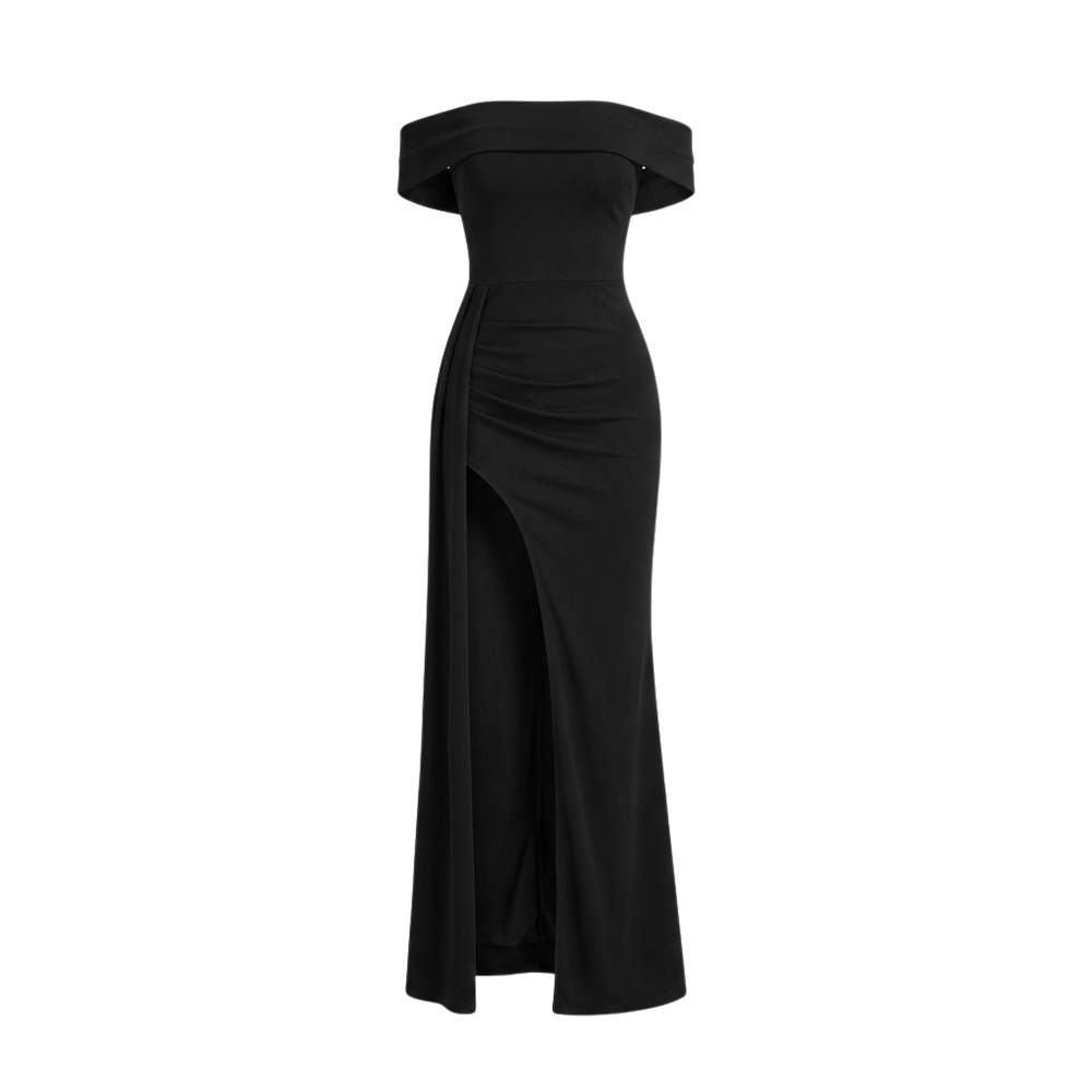 Women's Off-Shoulder Slit Evening Gown