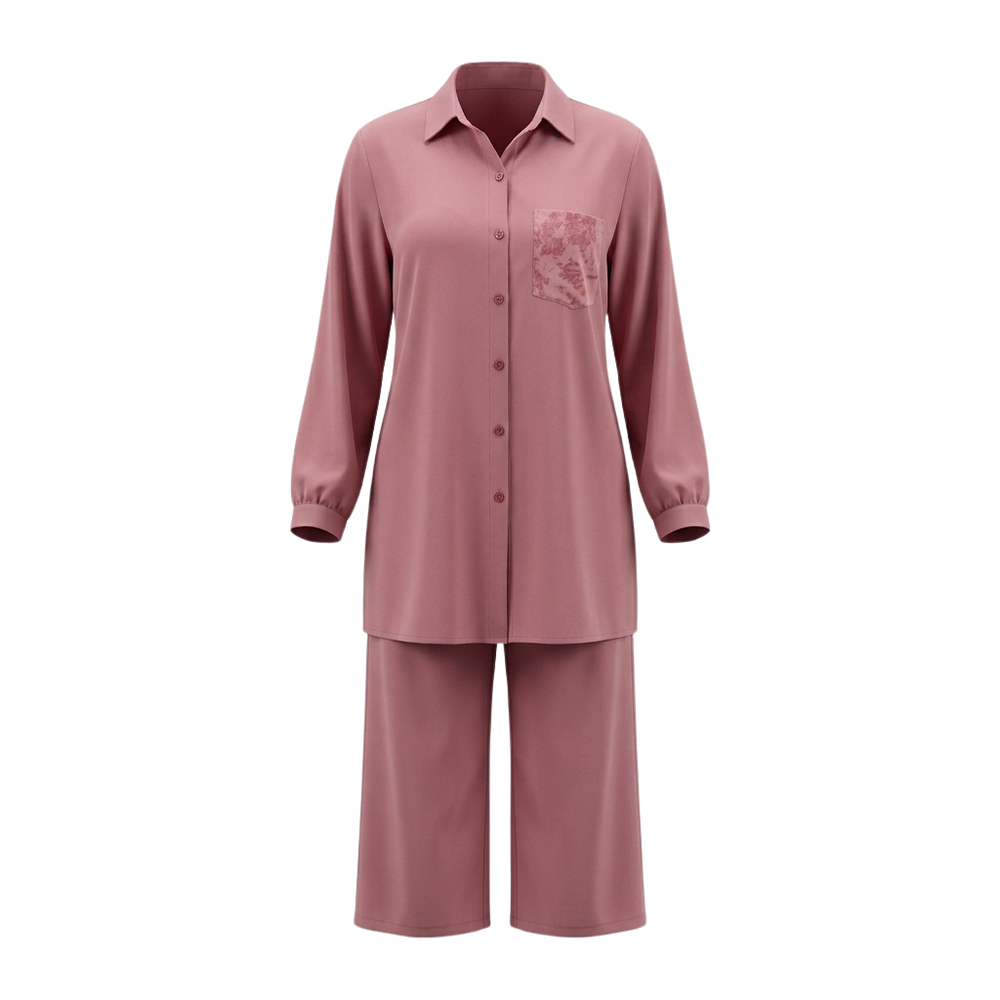 Women's 2-Piece Muslim Blouse & Pant Set